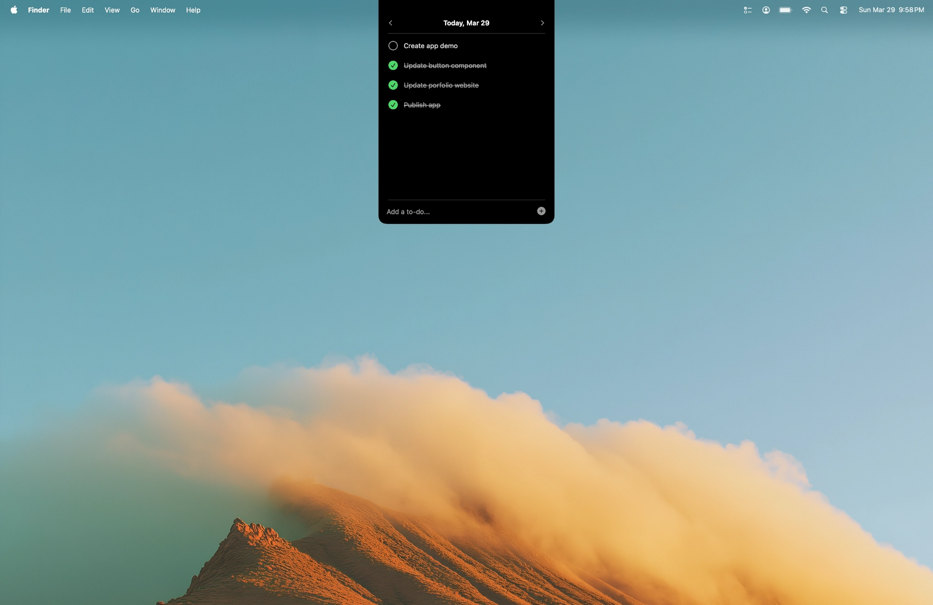 Notch To-Do App screenshot